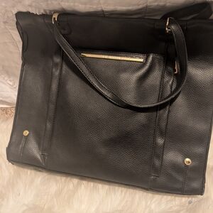 Black Leather Tote Bag